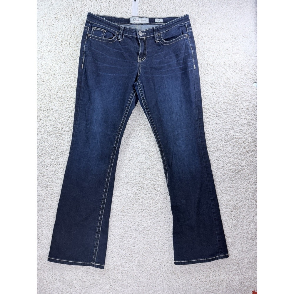 BKE Payton Bootcut Jeans Womens 33 Dark Wash Embroidered Pockets 33x33.5 Lot 2 - Picture 3 of 16